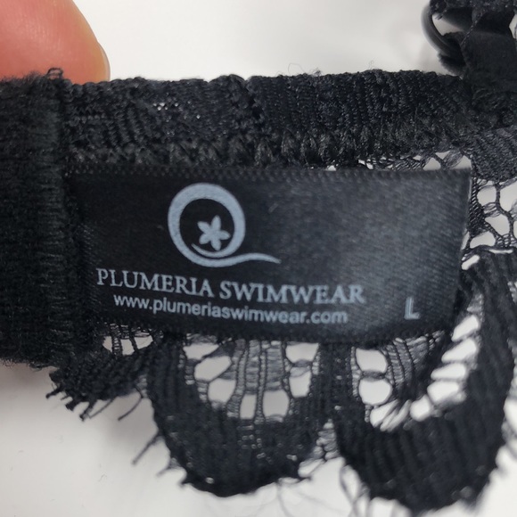 Plumeria Swimwear black lace bra Size L - Picture 4 of 4